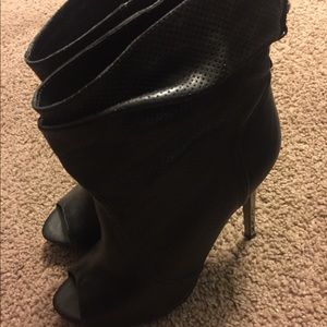 Peep toe booties